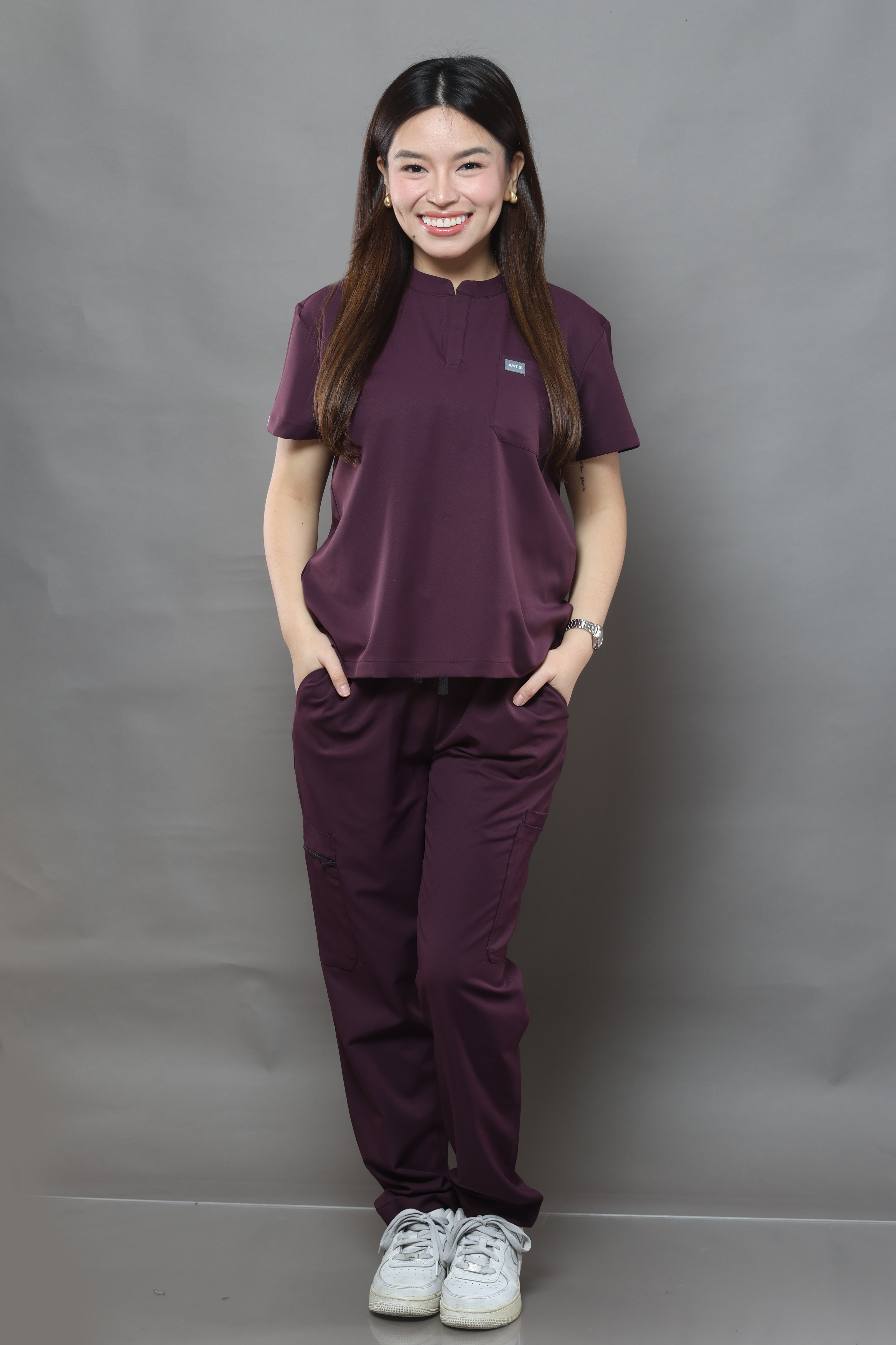 WMNS Premium Stretch  Scrub Set – PLUM