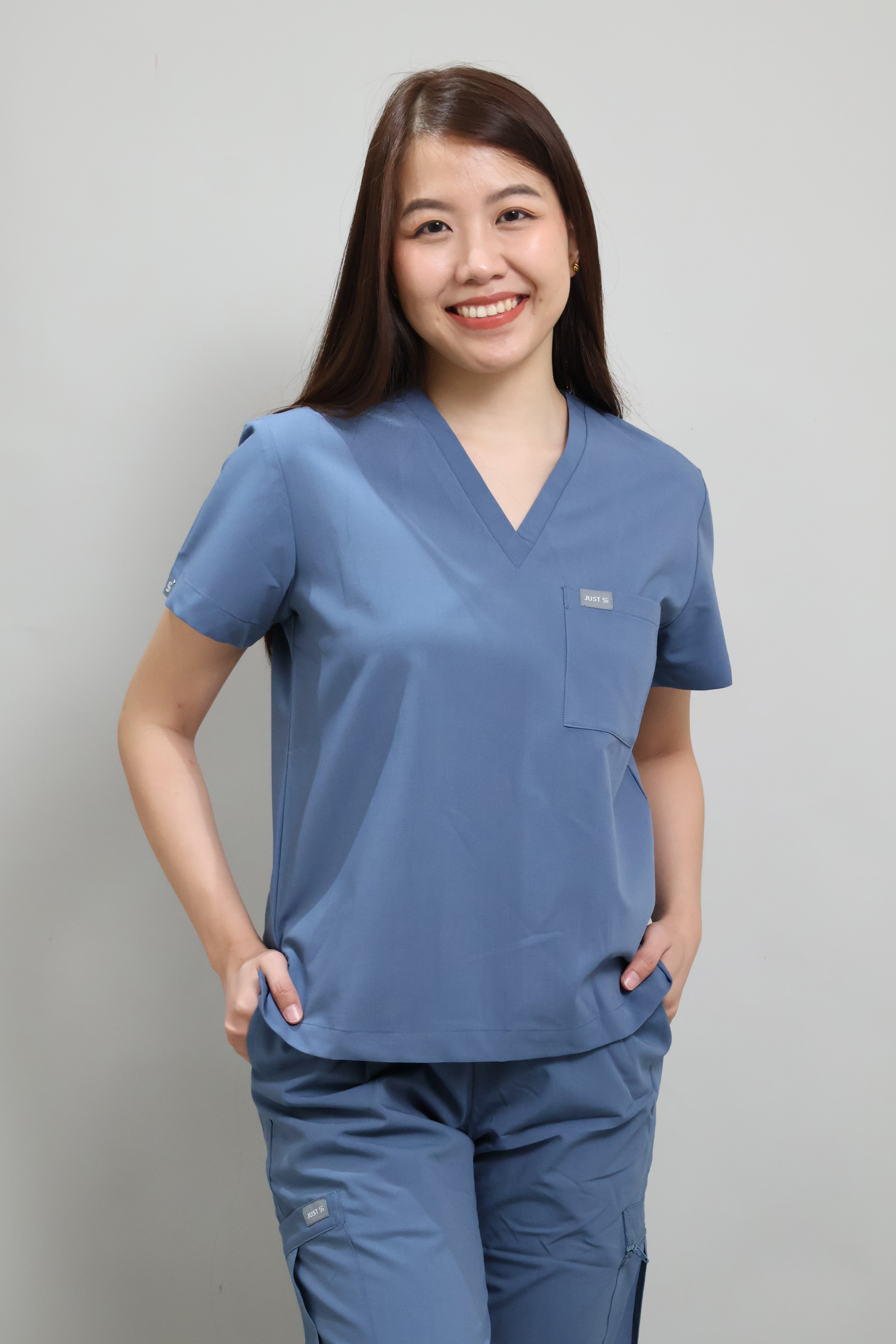 WMNS Comfort+ Scrub Set – STEEL BLUE