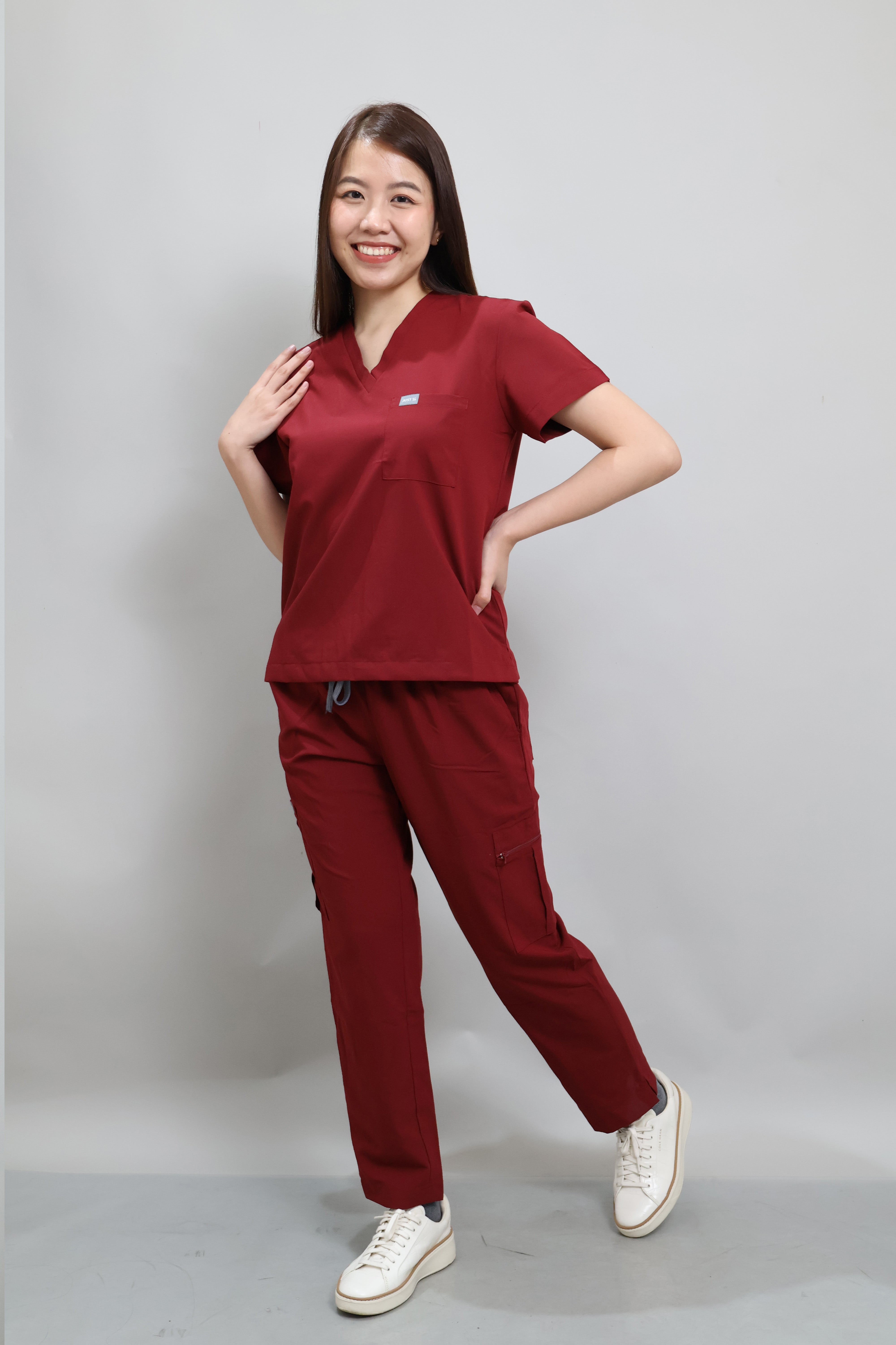 WMNS Comfort+ Scrub Set - MAROON