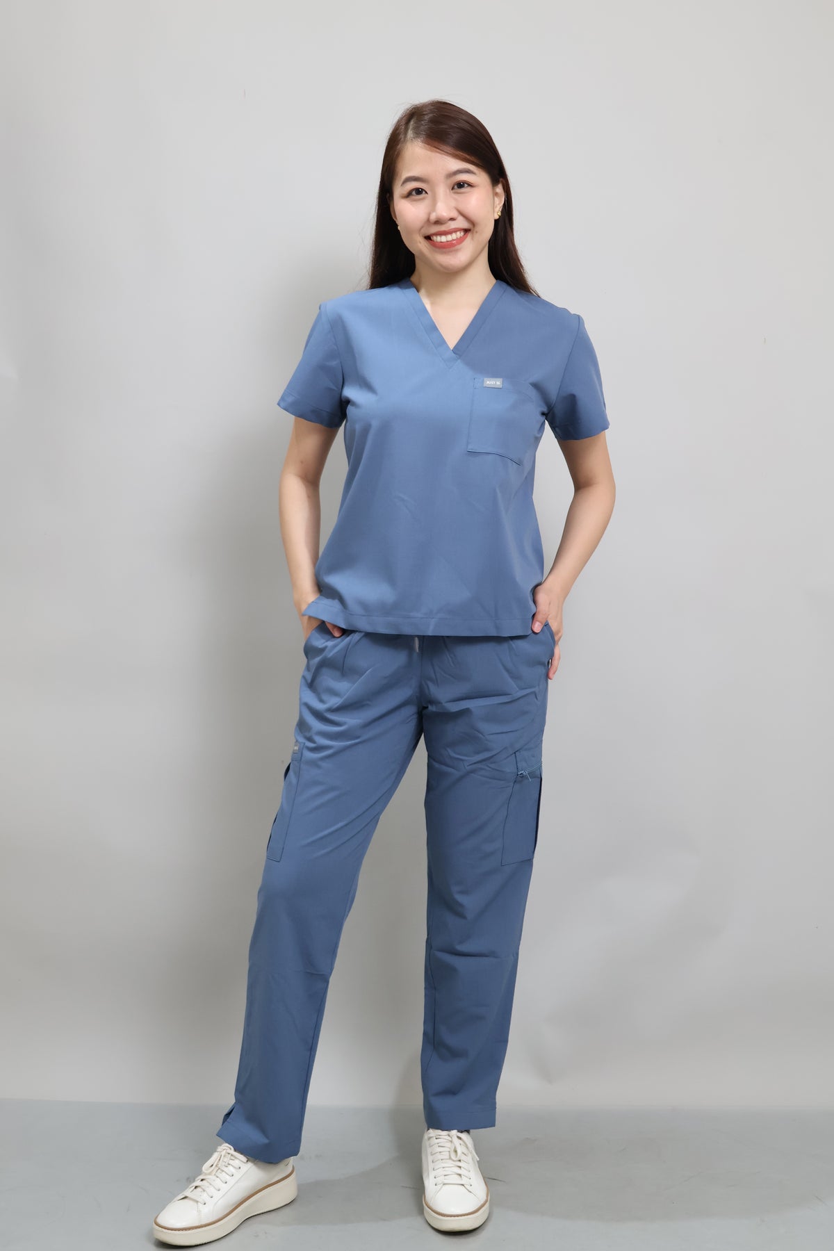 WMNS Comfort+ Scrub Set – STEEL BLUE