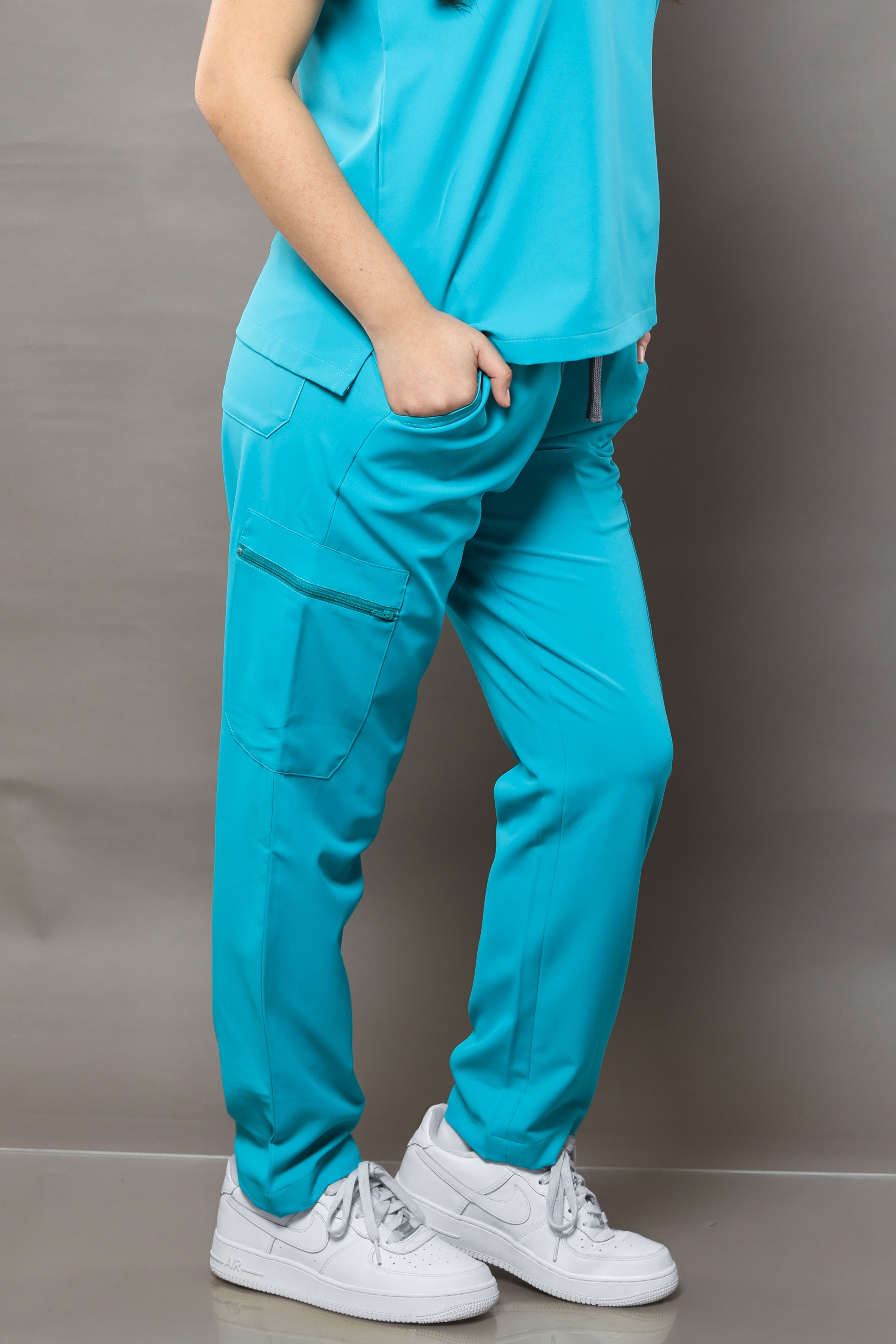 WMNS Premium Stretch Scrub Set - TIFANNY BLUE