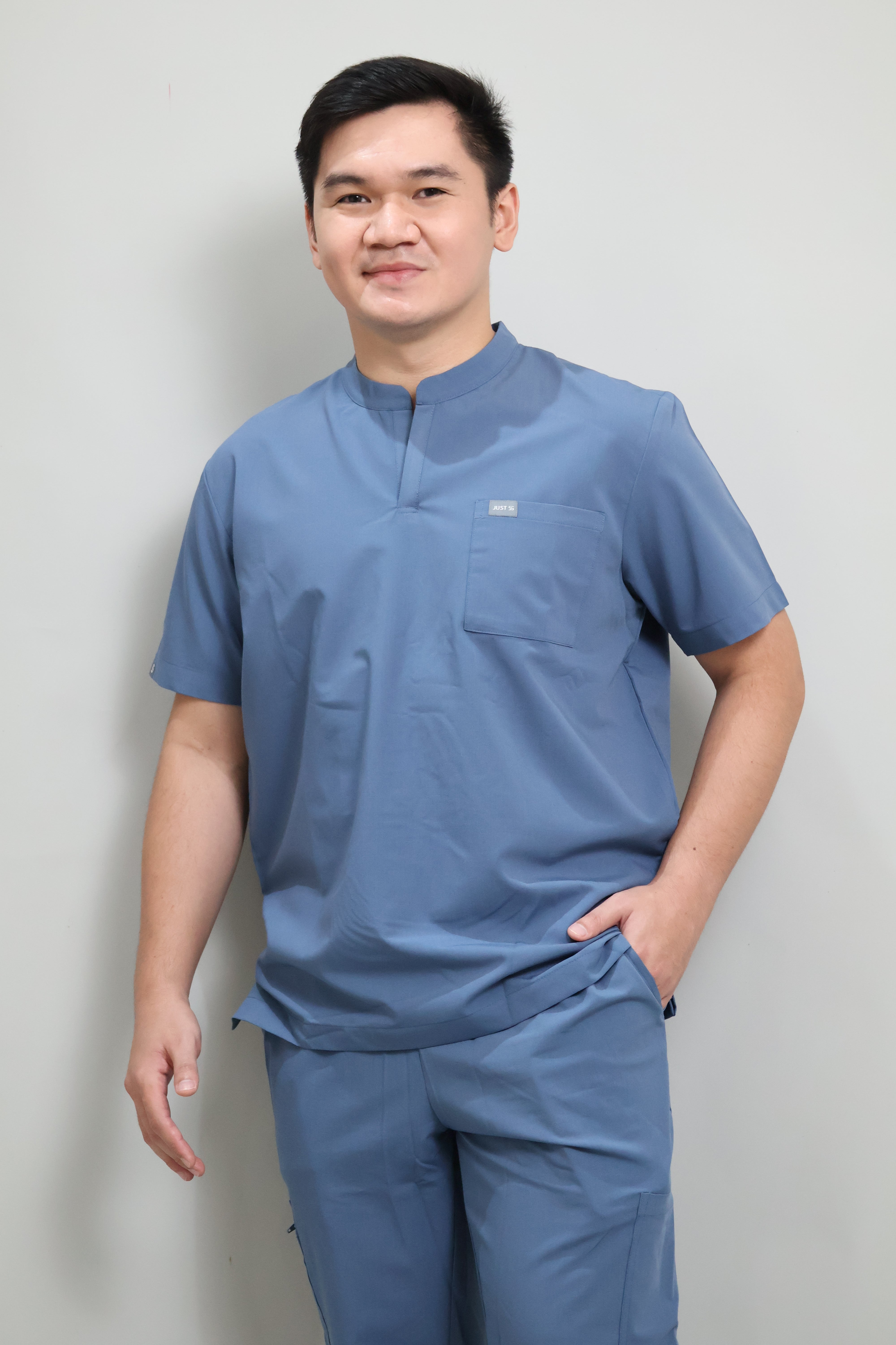 MENS Comfort+ Scrub Set – STEEL BLUE