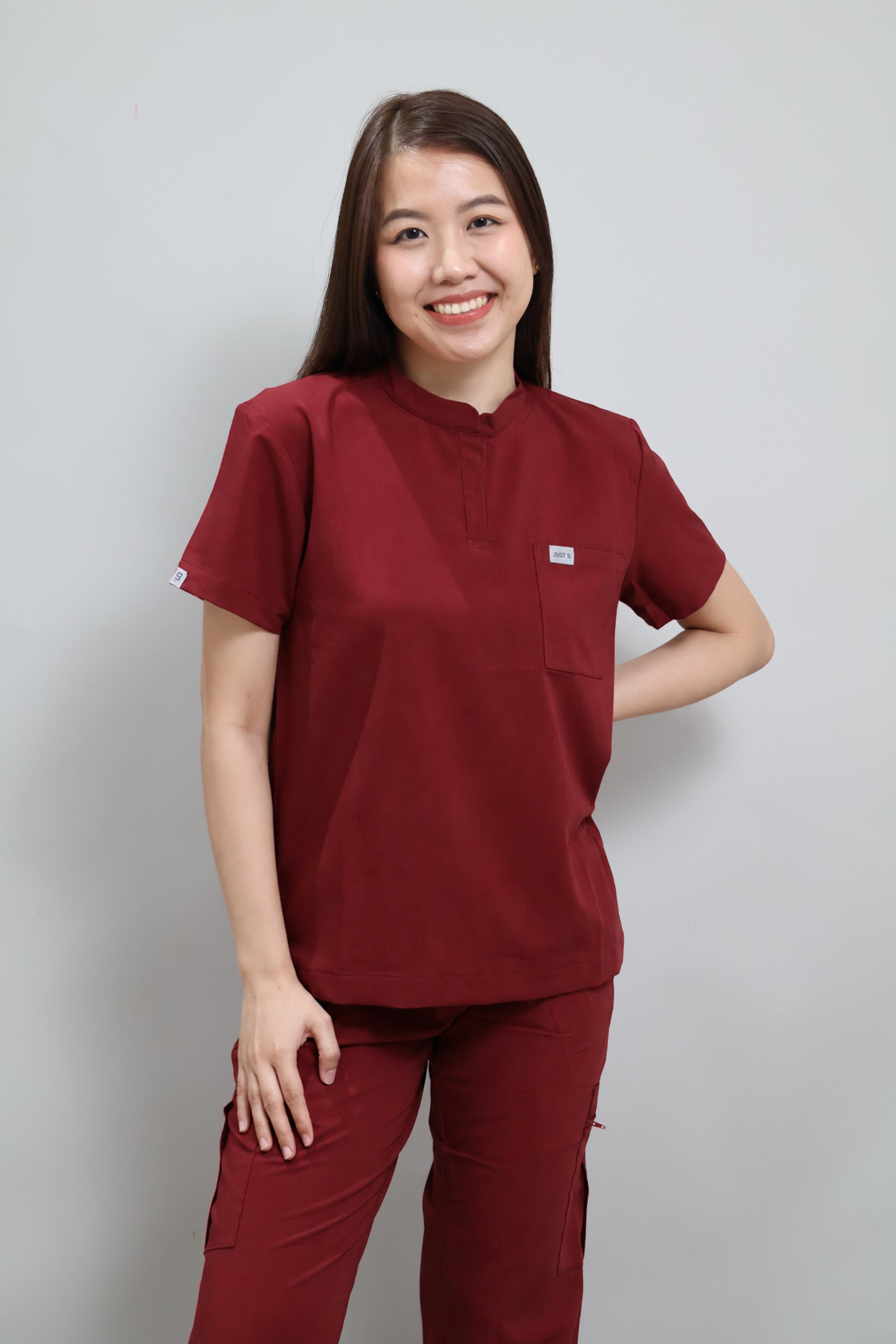 WMNS Comfort+ Scrub Set - MAROON