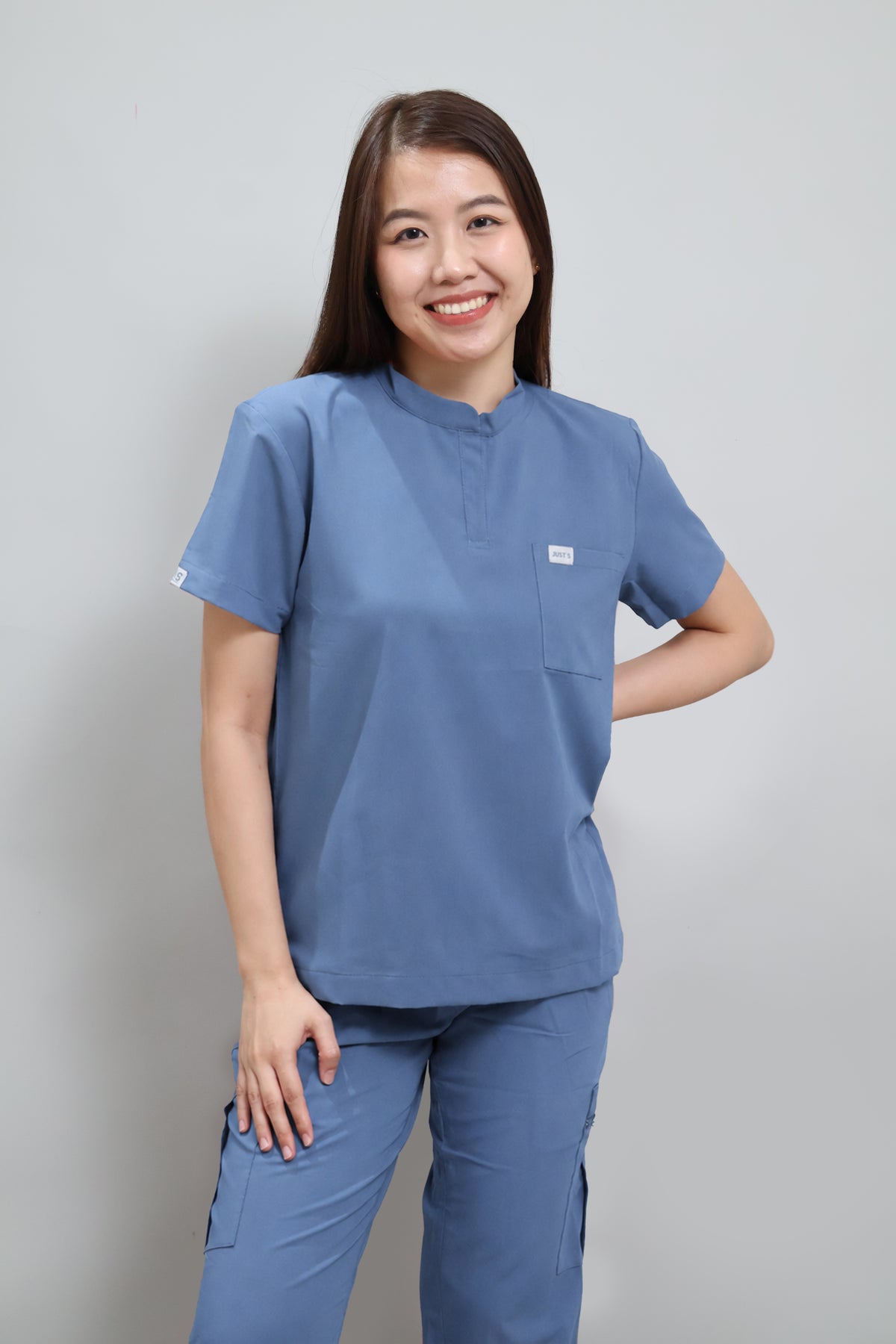 WMNS Comfort+ Scrub Set – STEEL BLUE